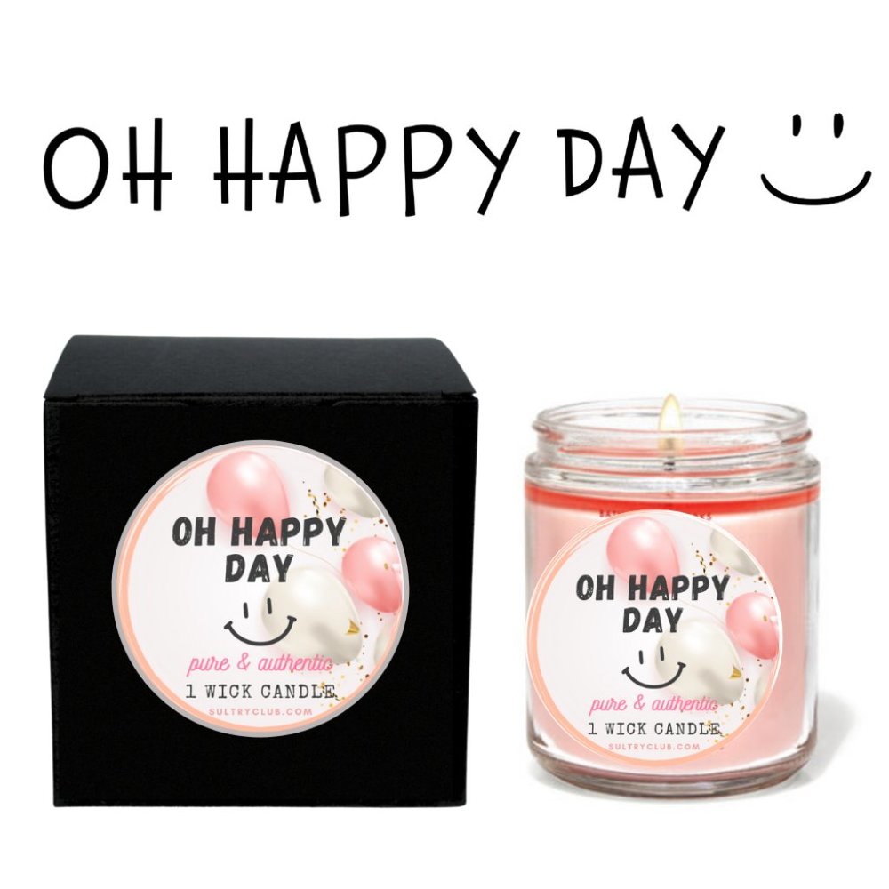 Oh Happy Day Single Wick Candle